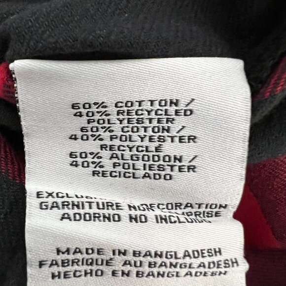 Boston Traders Womens Red Black Check Long Sleeve Button-Up Shirt Size Small New - Picture 9 of 10